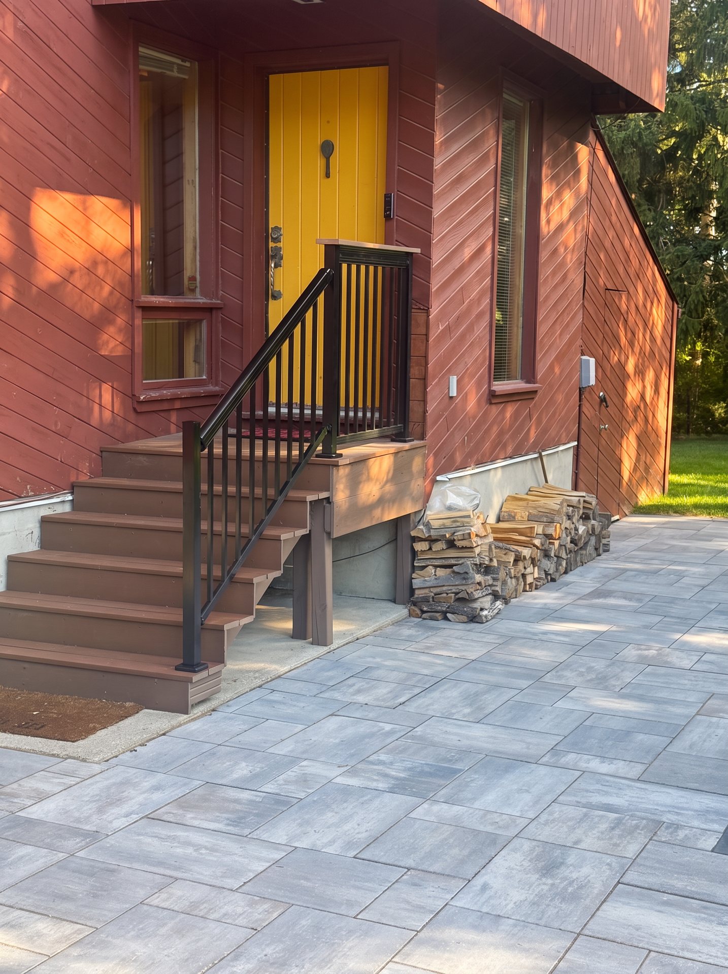 Private Front Entrance — Stone walkway